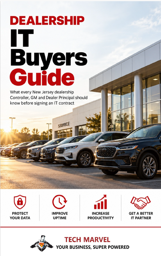 Cover of the Dealership IT Buyers Guide from Tech Marvel
